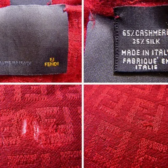 Fendi Stall Zucca Red Woman unisex Authentic Used